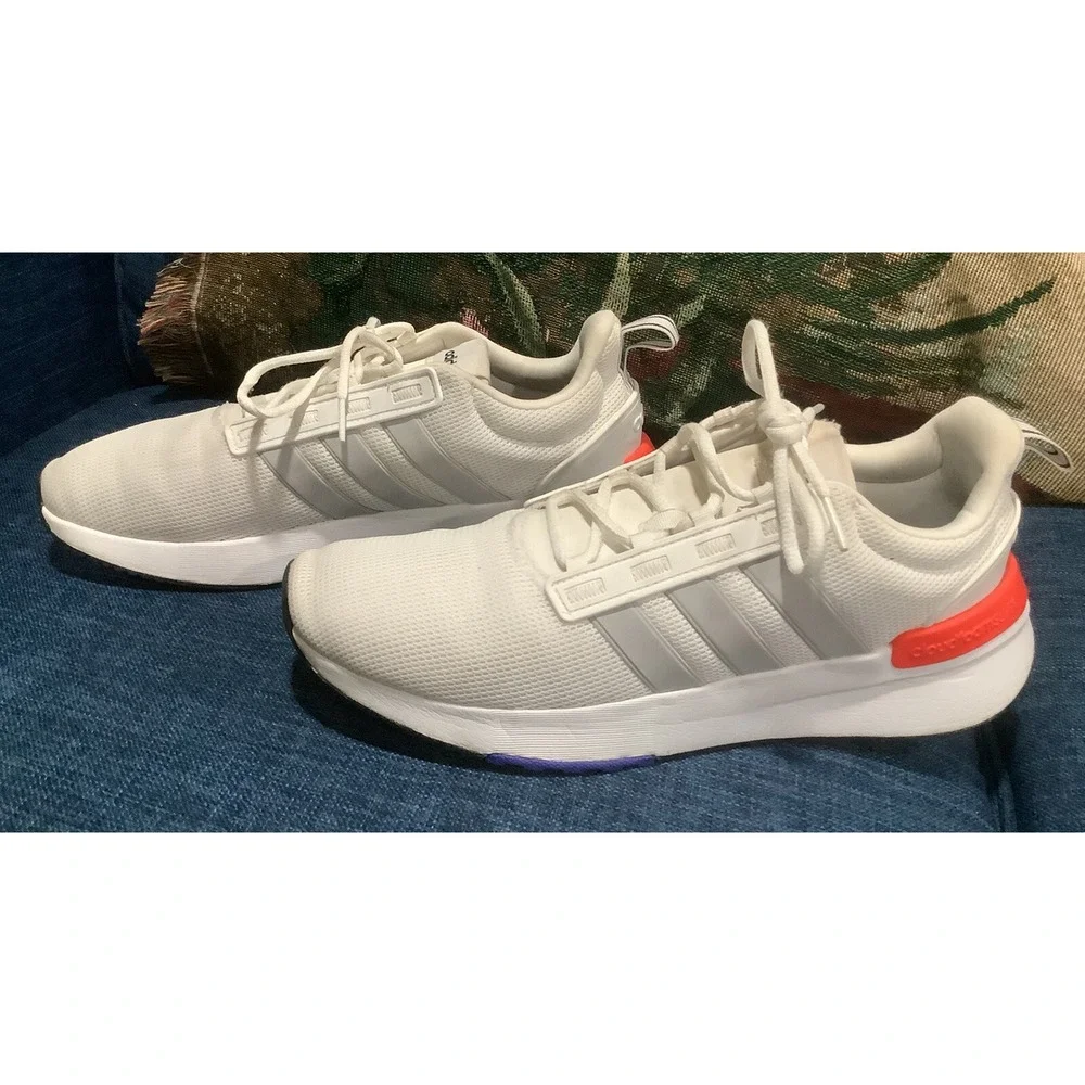 Adidas Mens Racer TR21 GZ8191 Gray Running Shoes Sneakers Size 10